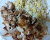 A picture of step 1 of Chicken egg fried rice.