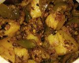 A picture of step 5 of Aalu Shimla mirch ki Chatpati Sabzi.
