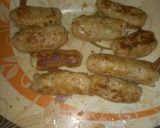 A picture of step 3 of Seekh kabab.