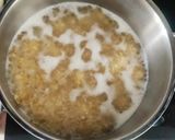 A picture of step 2 of Foxtail millet ven pongal with coconut chutney.
