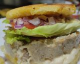 Foto del paso 13 de la receta: Arepa rellena de fiambre de pollo casero🫓🥙🥯