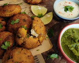A picture of step 1 of Cheesy aloo tikki.