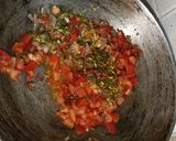 A picture of step 3 of Neem flower sabzi.