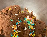 A picture of step 3 of Ragi Choco cookies.