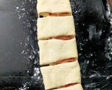 A picture of step 3 of Braided Jam Bun.