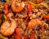 A picture of step 7 of Peri Peri Shrimp with Spicy Rice.
