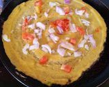 A picture of step 5 of Moong dal cheela.