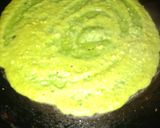 A picture of step 3 of Moong dal palak cheela rolls.