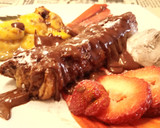 Foto del paso 8 de la receta: Torrija Brioche con Plátano a la Plancha con Helado de Choco Blanco y Cookies Bañado en Chocolate