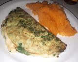 Foto del paso 5 de la receta: Omelette de espinaca con puré de calabaza