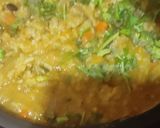 A picture of step 8 of Bisibelabath(Tamilnadu style)variety vegetables,rice,tuvar dal.