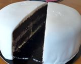 Φωτογραφία βήματος 3 της συνταγής Τούρτα με brownie, κρέμα πατισερί βανίλια - σοκολάτα και #διακόσμηση από ζαχαρόπαστα