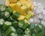 Lady's finger and pumpkin stir fry recipe step 1 photo