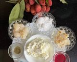 A picture of step 1 of Lychee Shrikhand.