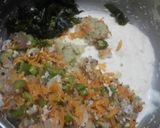 A picture of step 1 of Rava Masala Paniyaram.