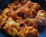A picture of step 4 of Murgh Akhrot.