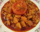 A picture of step 4 of Aloo Kardi Sukha.