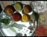 A picture of step 2 of Mutton Masala.