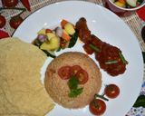 Foto langkah ke 4 dari resep Nasi Tomato Ayam Masak Merah.