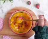 Foto langkah ke 5 dari resep Sorbet Mangga 🥭 Topping Stroberi 🍓 #481.