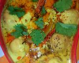 A picture of step 3 of Pakoda kadhi special.
