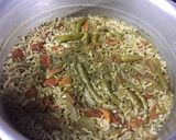 A picture of step 4 of Masala rice with aloo gravy.