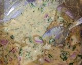 A picture of step 1 of Methi bhajiya.