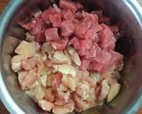 Foto langkah ke 2 dari resep Bakso Ayam mix Sapi Homemade.