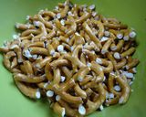 A picture of step 1 of Pretzel brownies.