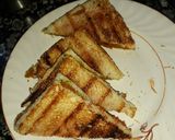 A picture of step 4 of Motton kheema sandwich.