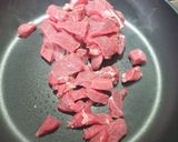 A picture of step 3 of Beef stroganoff with rice.