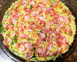 A picture of step 6 of Spinach, Cheese and Bacon Crustless Quiche.