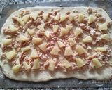 Foto del paso 16 de la receta: Masa Pizza sin gluten en Amasadora con pollo, piña, queso y mermelada
