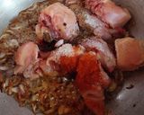 A picture of step 3 of Chicken Mattar Pualo 😍😍.