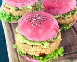 Foto del paso 13 de la receta: Hamburguesa de garbanzo con pan de remolacha