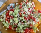 Une image de l'étape 11 de Salade de riz aux deux tomates, concombre et coriandre.