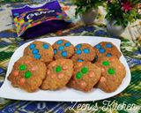 A picture of step 4 of Saffron and Cadbury Gems Cookies.