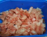 A picture of step 1 of Chunky water melon 🍉drink.