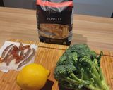 A picture of step 1 of Fusilli with Broccoli, Anchovies & Lemon.