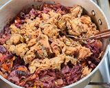 Foto del paso 2 de la receta: Tarta casera de caballa y repollo morado