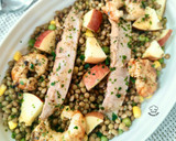 Foto del paso 7 de la receta: Ensalada de lentejas con manzana y gambones