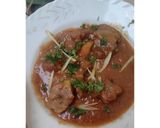 A picture of step 5 of Mutton karahi.