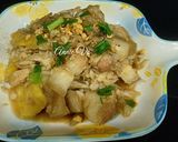 Hình bước làm 3 của món Cá cơm rim thịt và thơm