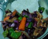 A picture of step 4 of Red cabbage stir fry.