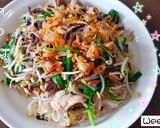 Hình bước làm 10 của món Miến xào lòng gà