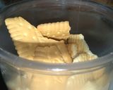A picture of step 1 of Mango Graham float in Glass.