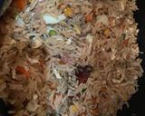 A picture of step 7 of Chinese fried rice with Russian salad.