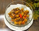 Foto langkah ke 5 dari resep Tumis Jantung Pisang Tempe.