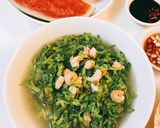Hình bước làm 3 của món Tuần 2: Canh hoa thiên lý nấu tôm