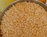 A picture of step 1 of Moong Dal Halwa.